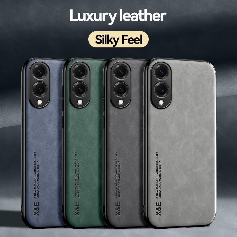 SAMSUNG แม่เหล็กหนังแกะหนังเคสโทรศัพท์เหมาะสําหรับSamsung Galaxy S25 S24 S23 S22 S21 S20 Ultra FE S2