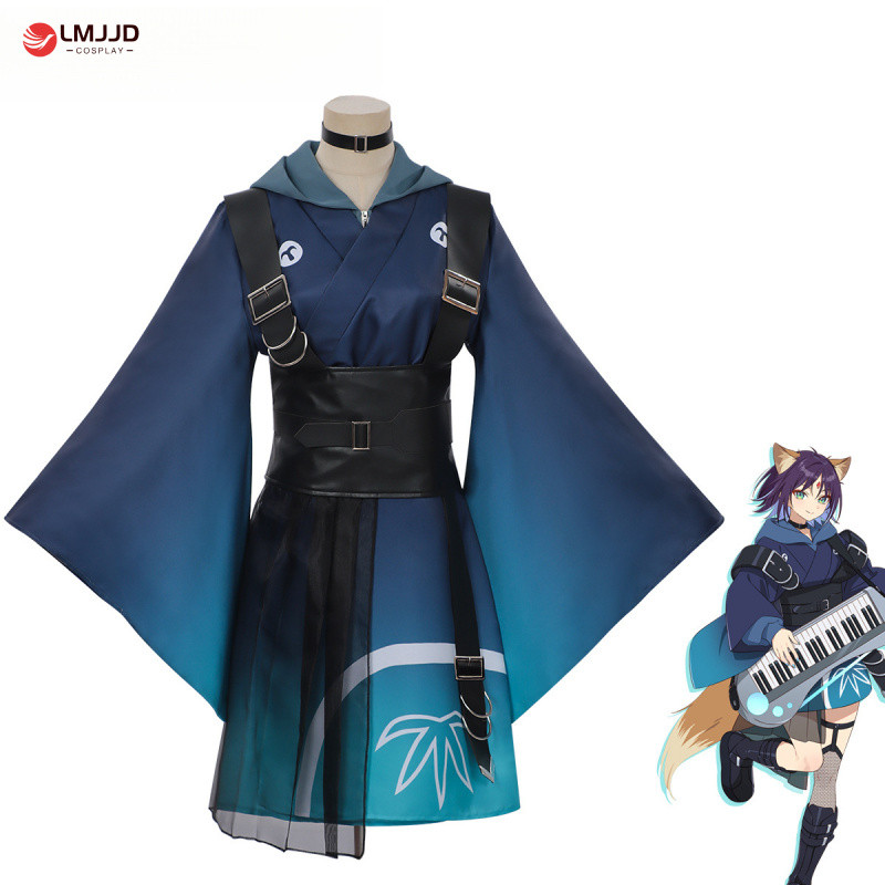 คอสตูมคอสเพลย์เจ้าหญิง Kaguya แบบชุดคิระอายเต็มชุด สไตล์จากแอนิเมชัน เพอร์ฟอร์แมนซ์บนเวที