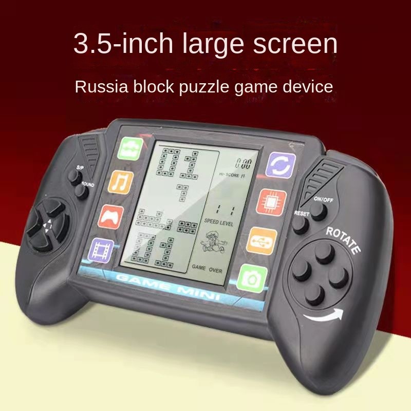 คอนโซลเกมมือถือ 3.5 นิ้วหน้าจอขนาดใหญ่เกมคอนโซล Tetris ของเล่นเด็กของขวัญ