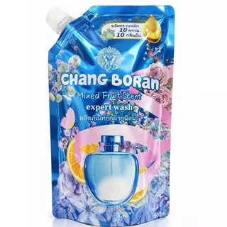 Chang Boran น้ำยาซักผ้ากลิ่น Mixed Fruit 300 มล. x3 ถุง ขจัดคราบลึก หอมติดผ้ายาวนาน กลิ่นหอมละมุน ซักสะอาดและประหยัด