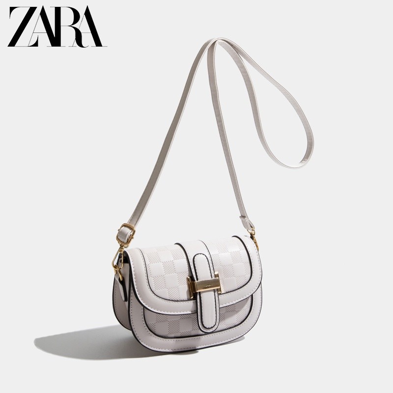 FC1 ZARA กระเป๋าผู้หญิง 2023 กระเป๋าอานใหม่ขั้นสูงเทรนด์กระเป๋าสะพายกระเป๋าสะพายข้างกระเป๋าแฟชั่นกระ