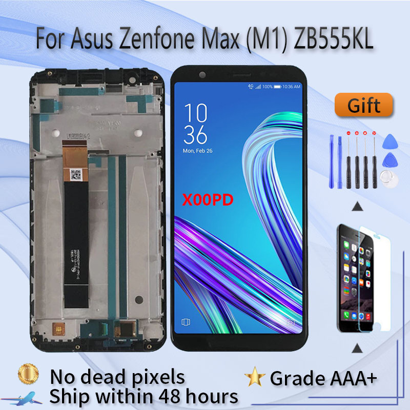 LCD สําหรับ Asus Zenfone Max (M1) ZB555KL เปลี่ยนหน้าจอ Asus M1 ZB556KL X00PD หน้าจอ ZB556KL จอแสดงผ