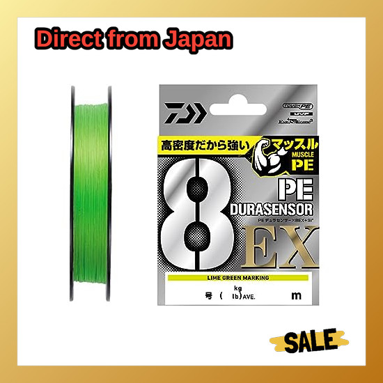 Direct From Japan Daiwa PE Line UVF PE Durasensor X8EX+Si3 200m 0.4 (8.5lb) Lime Green Marking
