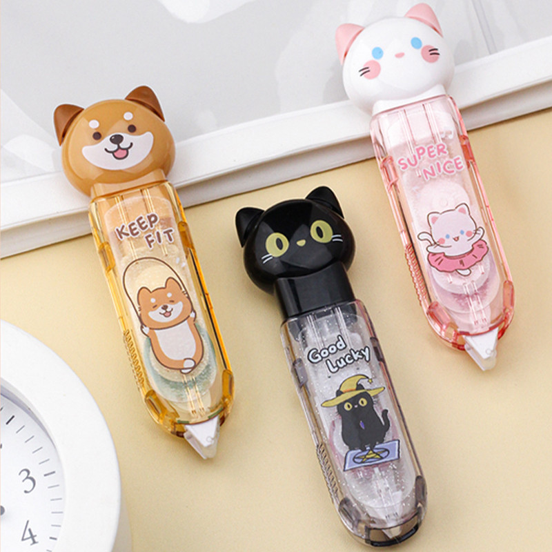 กาวแบบปากกา DIY, หัวตุ๊กตาน่ารัก และลายสัตว์เลี้ยงแสนน่ารัก เทปกาวสองหน้าสำหรับติดสติ๊กเกอร์และงานฝีมือ ราคา ถูกที่สุด ดีลบีเคเค แกลเลอรีภาพที่ 2