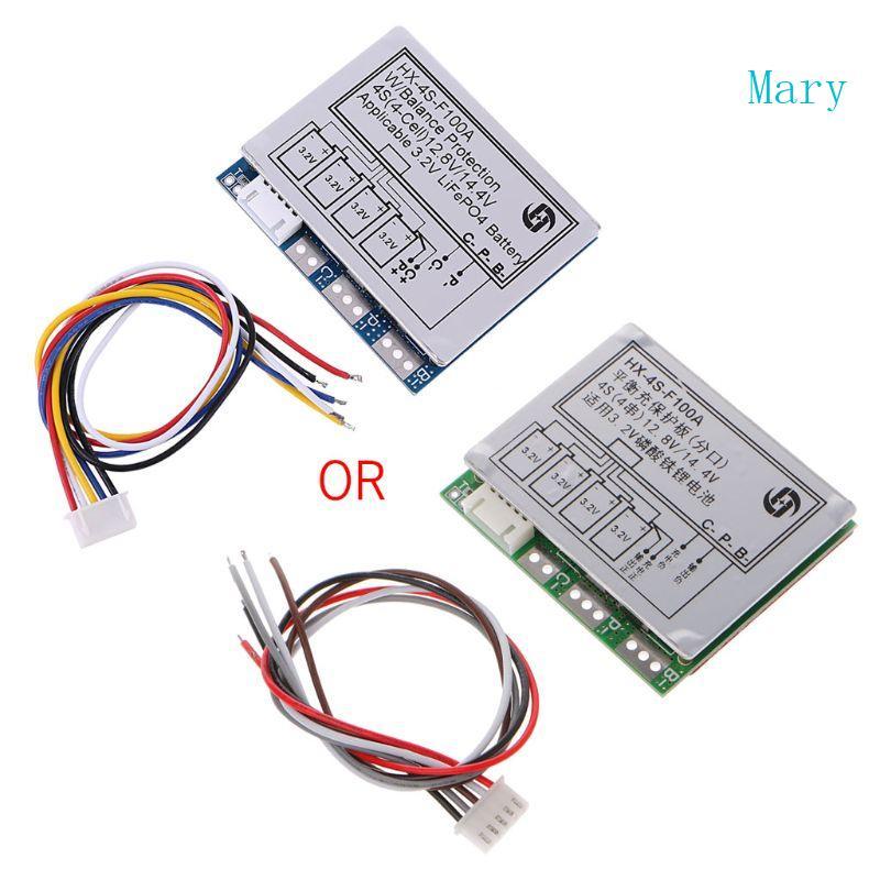 Mary 4S 100A สําหรับ w Balance 3 2V LiFePo4 LiFe 18650 เซลล์ PCB BMS สําหรับ Protectio
