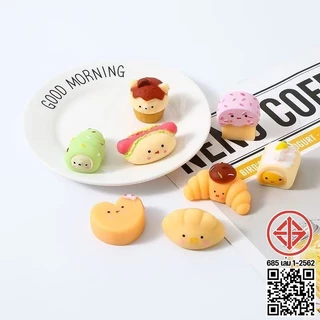 สกุชชี่ squishy toy รวมเซ็ทขนมปังหลากหลาย16pcs ฟื้นตัวช้า สุ่มบีบได้ คลายเครียด มีหลายแบบให้เลือก