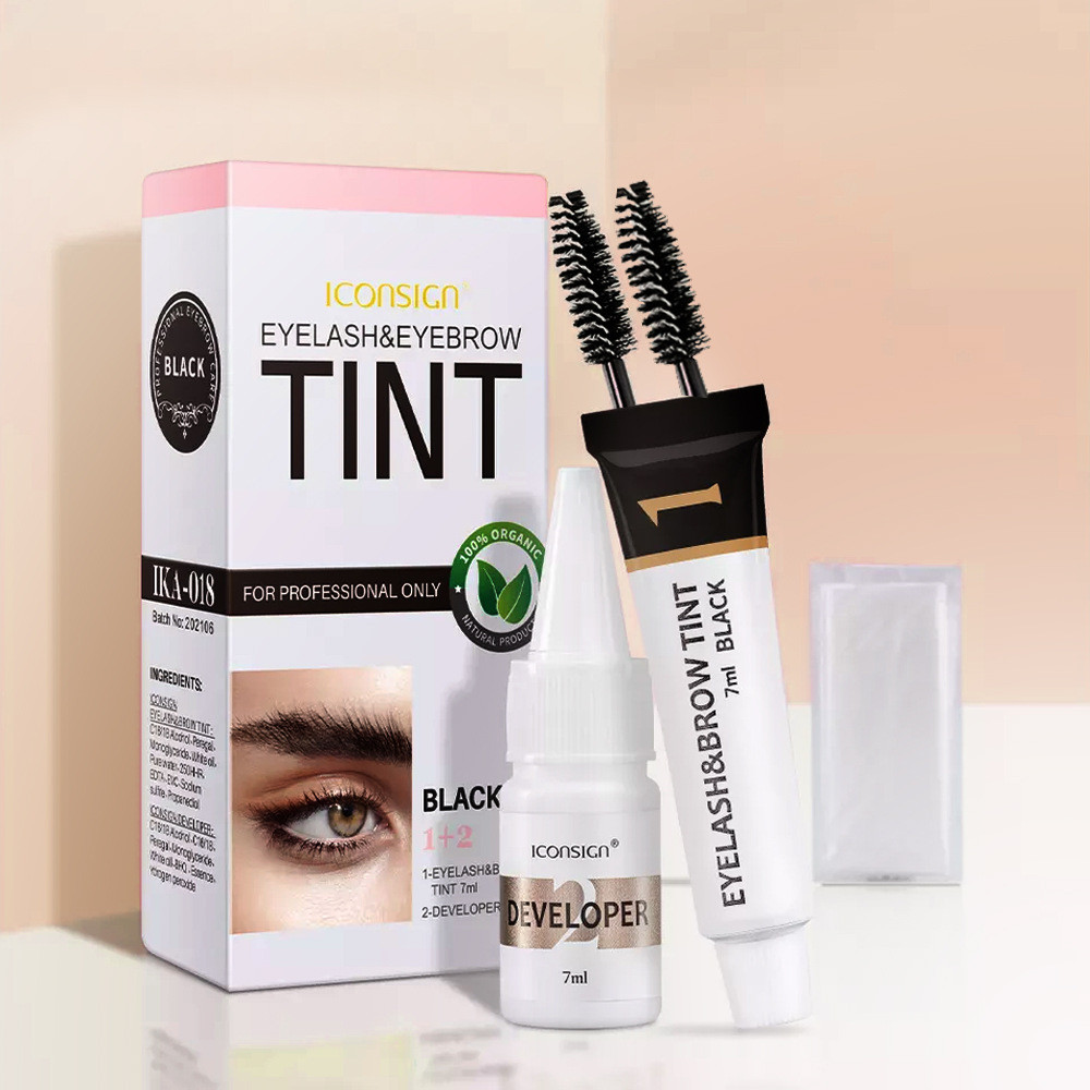 Aikexier Eyebrow Dyeing Set Wild Eyebrow Dyeing Eyebrow Agent กันน้ํา Sweat-Proof Quick-Drying Eyebr