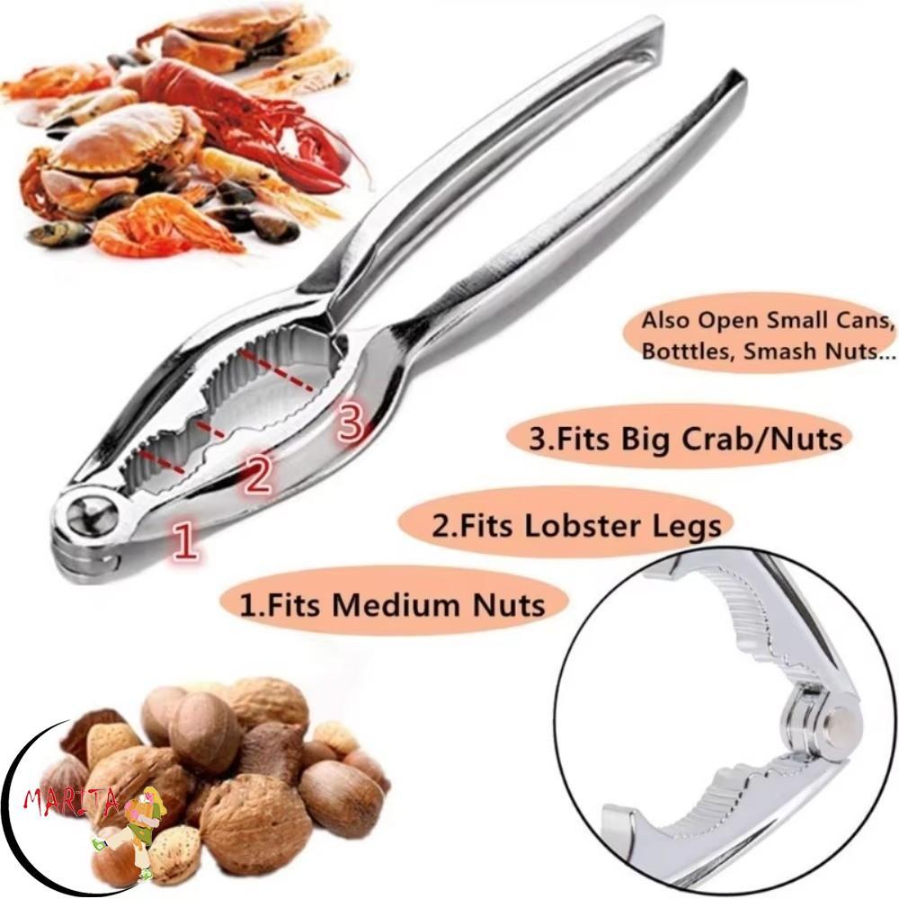 MARITA Crab Eating Tool, Crab Peel Lobster Clamp Shell Cracker, สแตนเลสกําจัดเปลือกง่ายเครื่องมืออาห