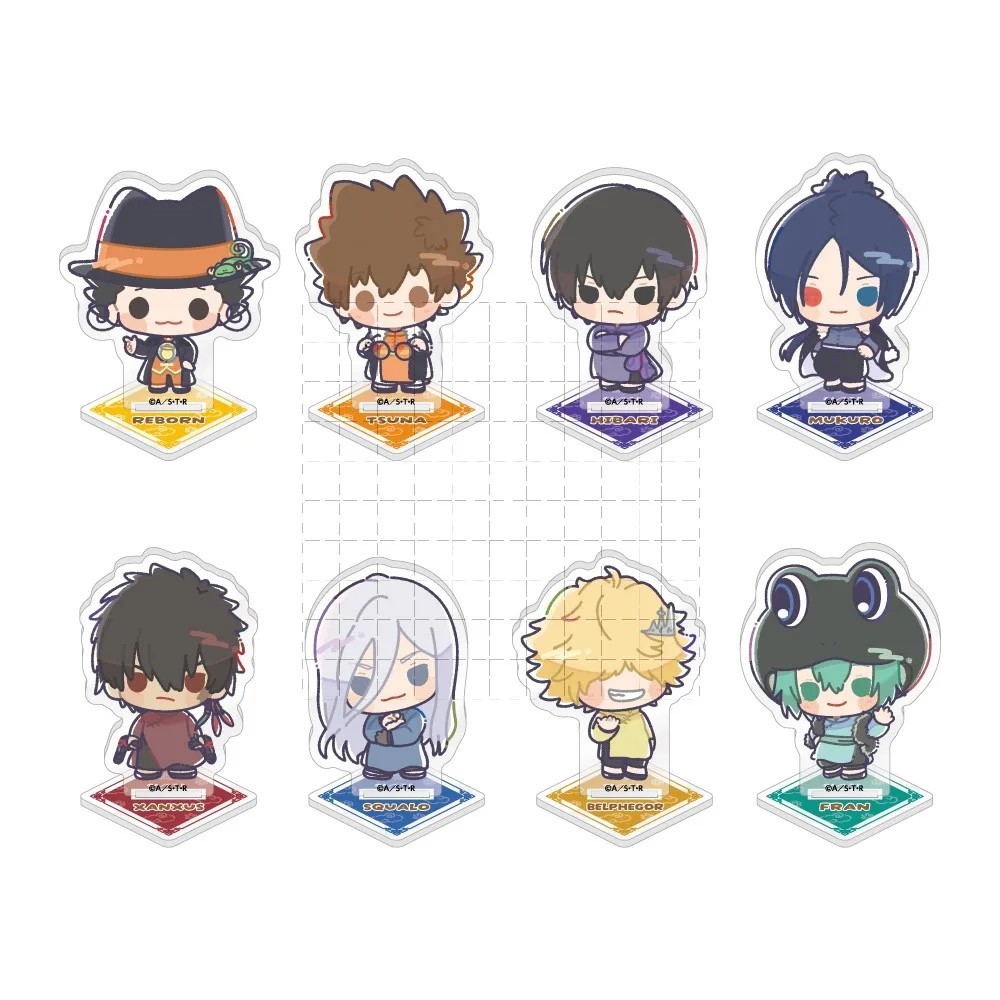 Standee อะนิเมะ Katekyo Hitman Reborn chibi micha รุ่น Hibari Kyouya Rokudo Mukuro Xanxus Squilo ตกแ