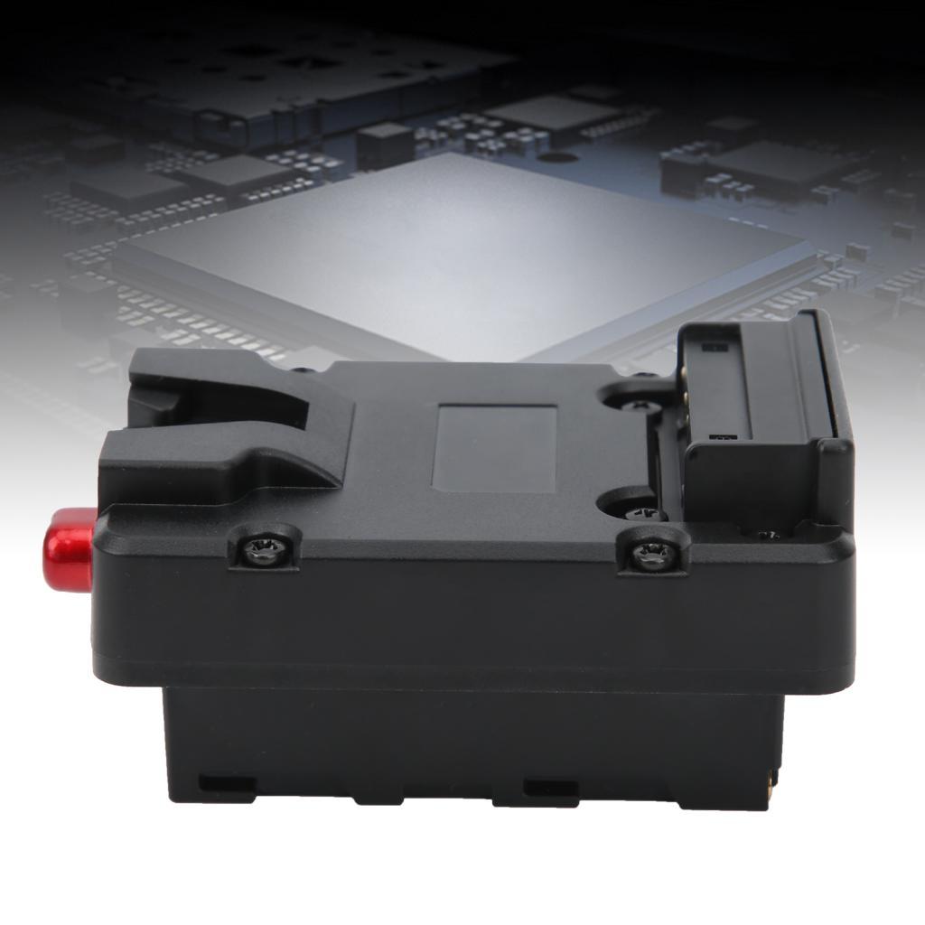 Caoyuanstore V ล็อคอะแดปเตอร์แบตเตอรี่ Mount to NP F 14.8V D tap Output Port Plate สําหรับจอภาพเติมแ
