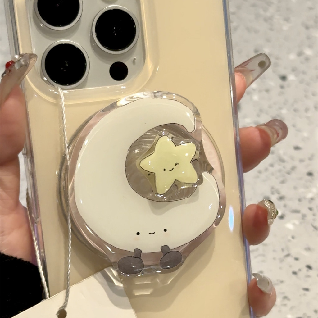 เคสไอโฟน 16 plus case iphone 16 Creative สาวน่ารักหัวใจ Moon Star วงเล็บแม่เหล็กเหมาะสําหรับ ihone16