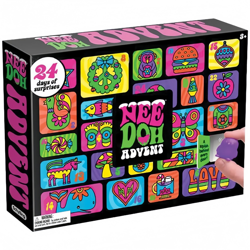 ความเครียดบรรเทา 24-Day Nee Doh Advent Calendar – Squishy Blind Box Fidget Toys สําหรับวันหยุดนับถอยหลัง
