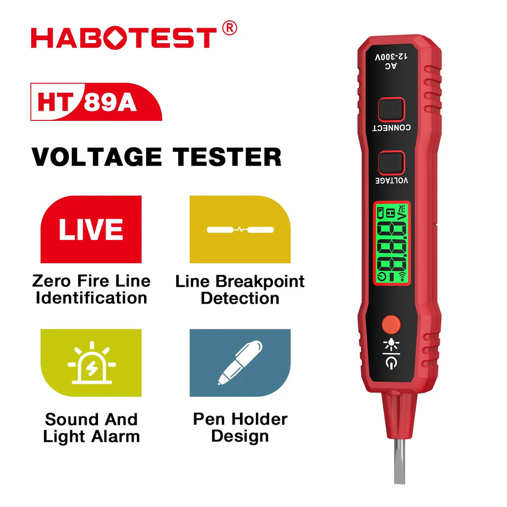 หุ้นวิ่งต่ํา! ปากกาทดสอบเครื่องตรวจจับแรงดันไฟฟ้า, HABOTEST HT89/HT89A/HT91A/HT92D/HM66, มัลติมิเตอร