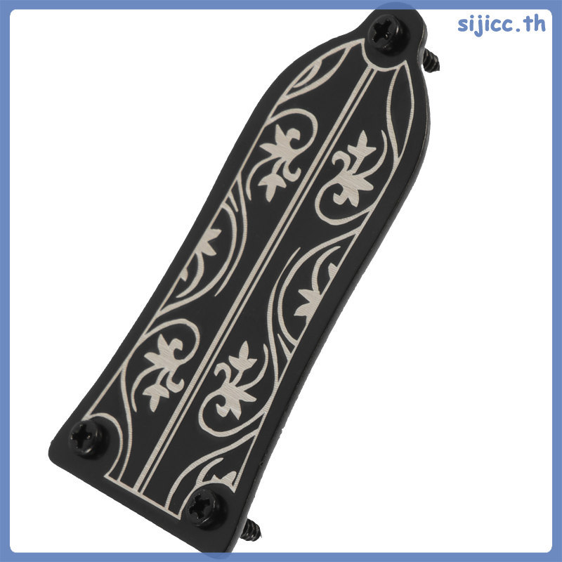 โลหะสีดํากีตาร์ Truss Rod Cover สําหรับซ่อมกีตาร์ sijicc