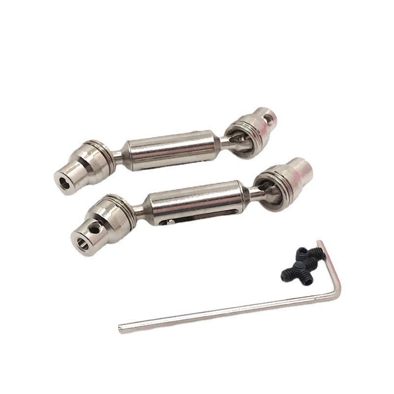WPL 1/10 C74 1/16 RC รถอะไหล่โลหะอัพเกรดด้านหน้าด้านหลังไดรฟ์เพลาอะไหล่