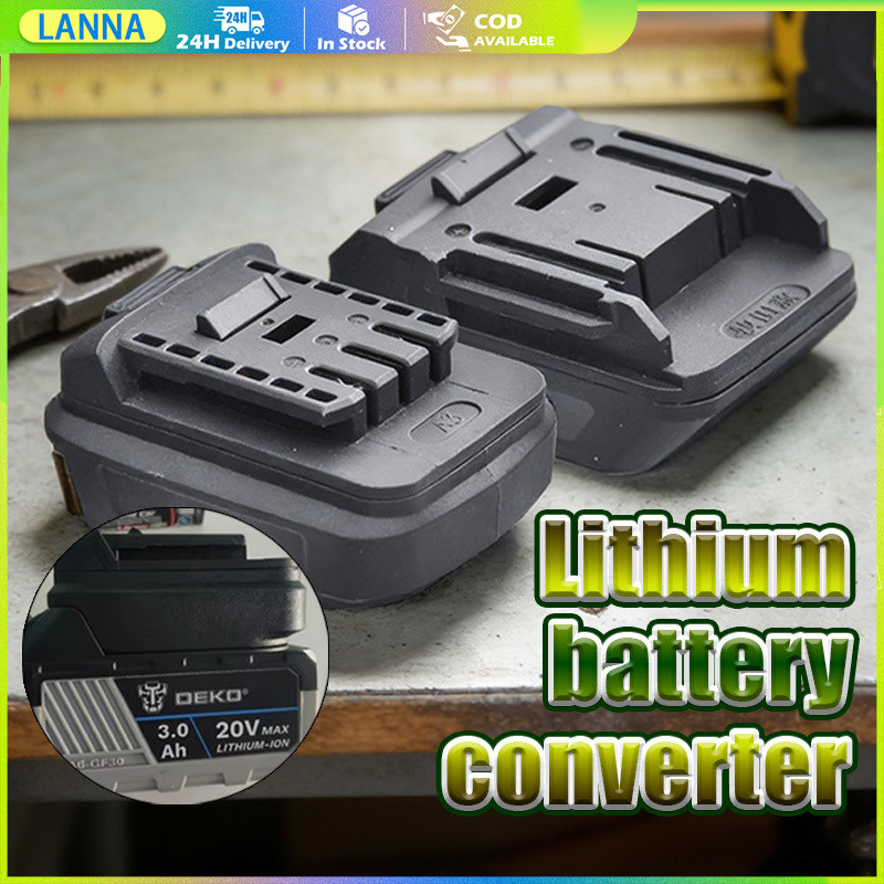 ร้านอยู่ที่ไทย อะแดปเตอร์ ตัวแปลงแบตเตอรี่ลิเธียม A3 21V สําหรับ Makita อุปกรณ์เสริมเครื่องมือไฟฟ้า แบบพลาสติก