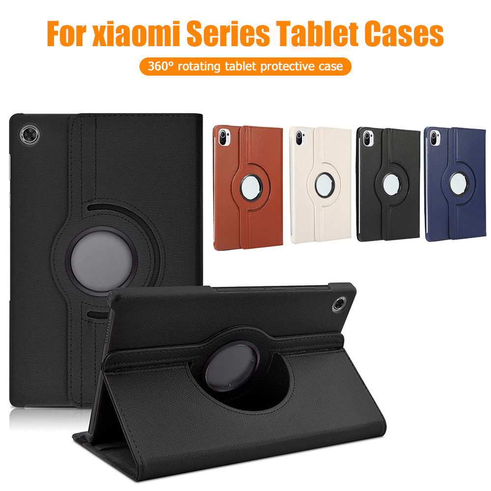 เคสฝาพับ 360°  for xiaomi pad 2 2025 11"/SE 11“ 8.7”/Pro 12.1" /Pad 7 6 5 8 Pro หมุนตั้ง/นอนได้ หนัง PU มีช่องใส่ปากกา