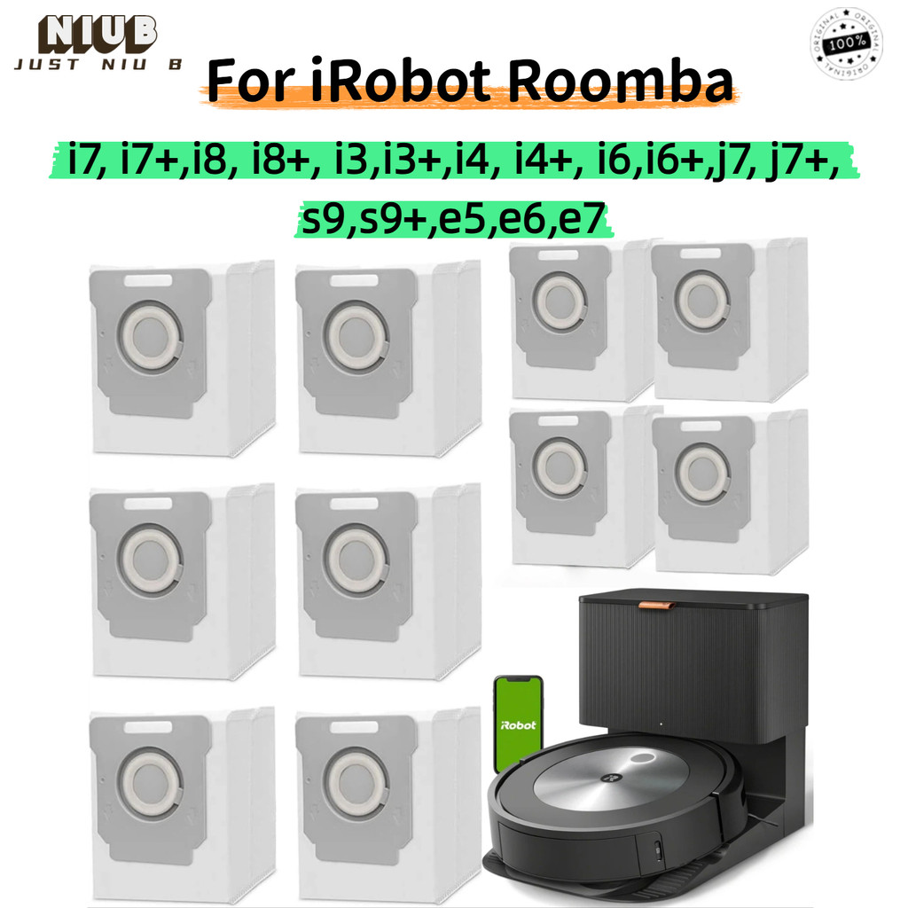 อัพเกรดถุงเก็บฝุ่นสําหรับ iRobot Roomba i1+, i3+, i4+, i5+, i6+, i7+, i8+, j5+, j6+, j7+, j8+, j9+, 