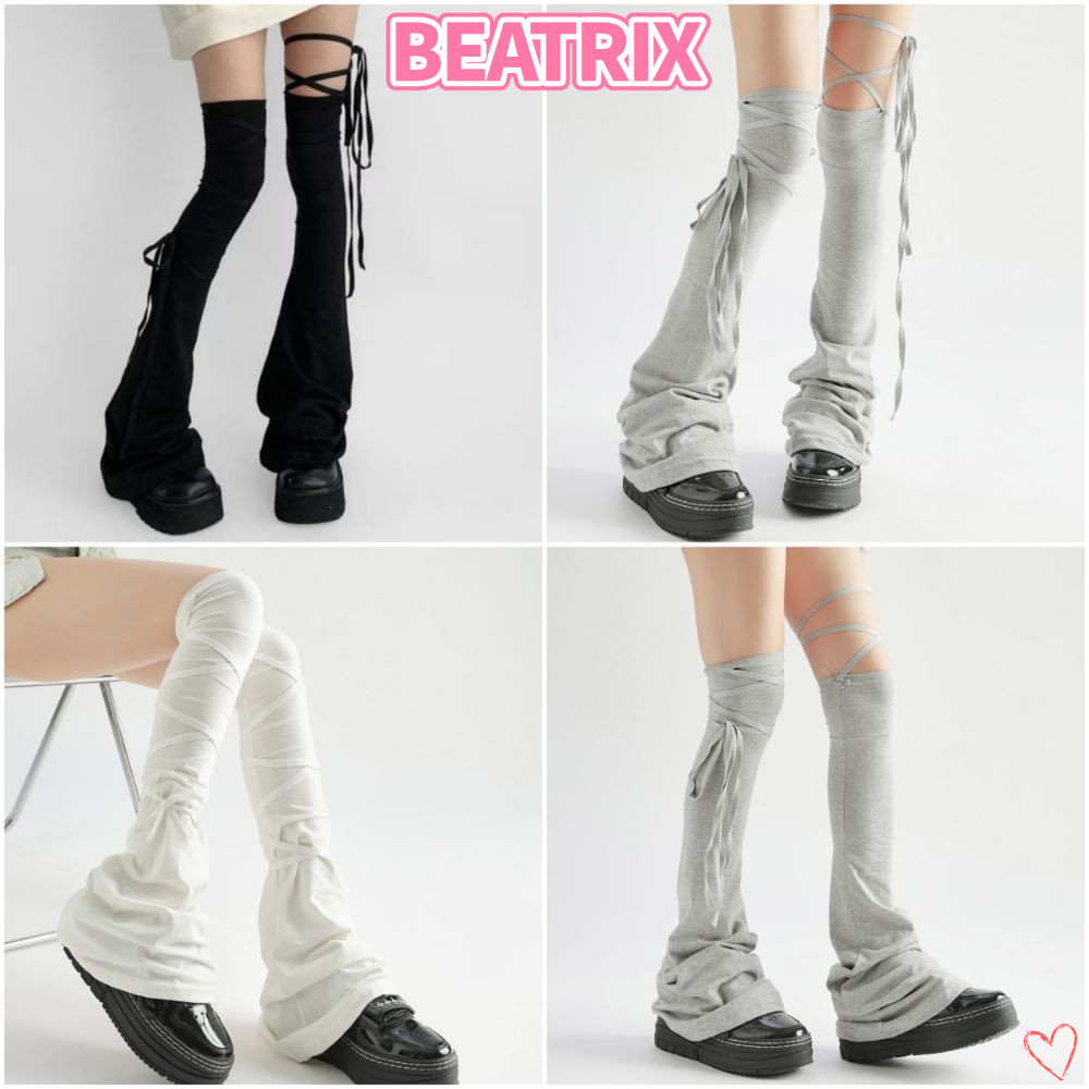 บีทริกซ์ Lace-Up Leg Warmers แบบ High Tube สำหรับคอสเพลย์