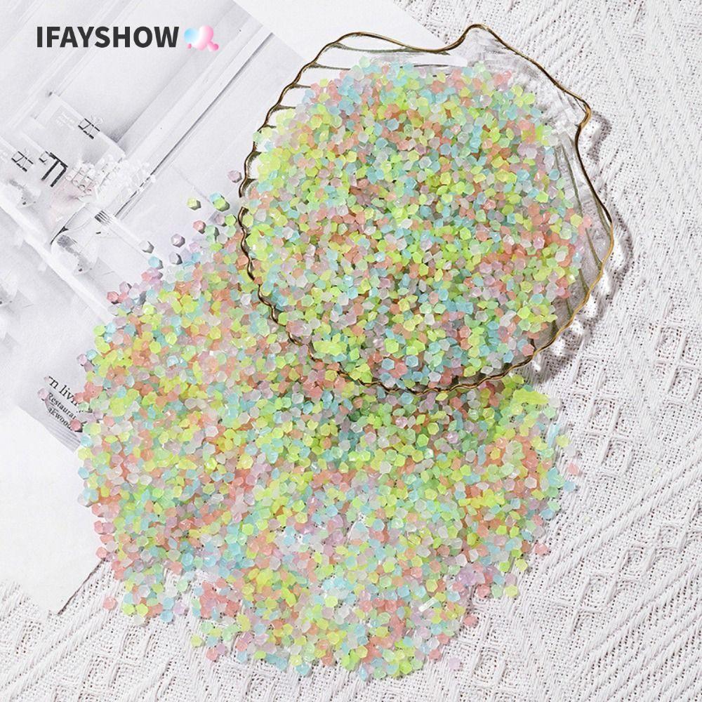 IFAYSHOW 1000 ชิ้น 3-5 มิลลิเมตรทรายเรืองแสง, บ้าน Yard Pebbles หิน, เรืองแสงใน Dark Garden Path Aquarium Decor