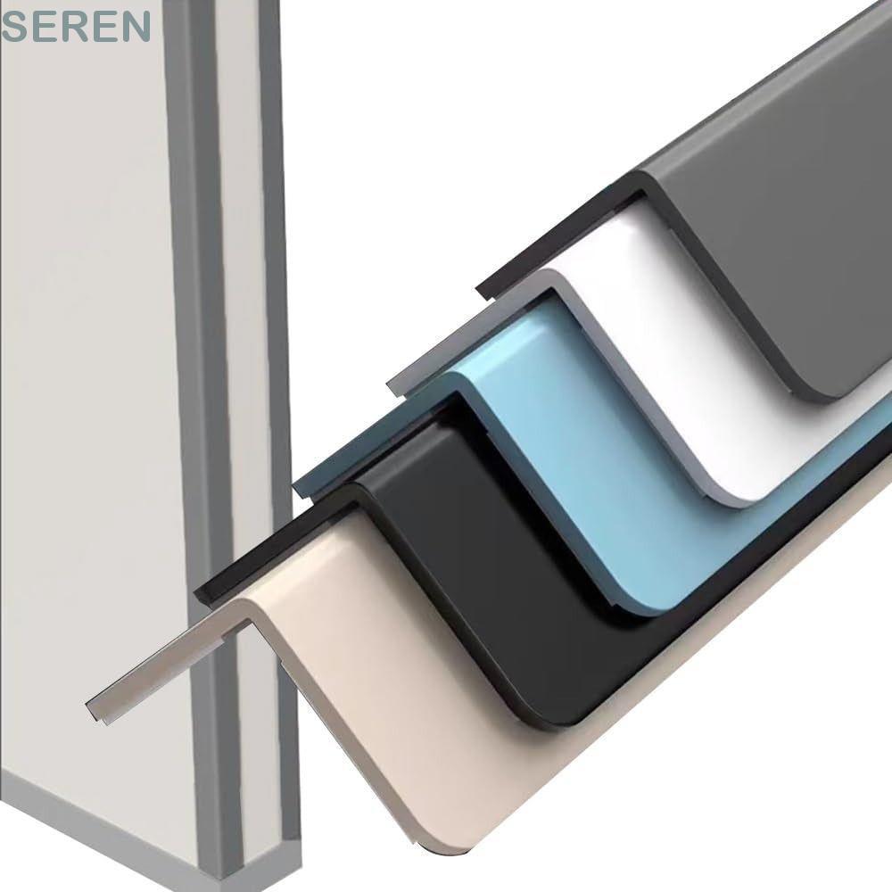 SEREN Wall Edge Molding Trim, PVC Self Adhesive Wall Corner Protector, Universal Guard Strip Kids Safety