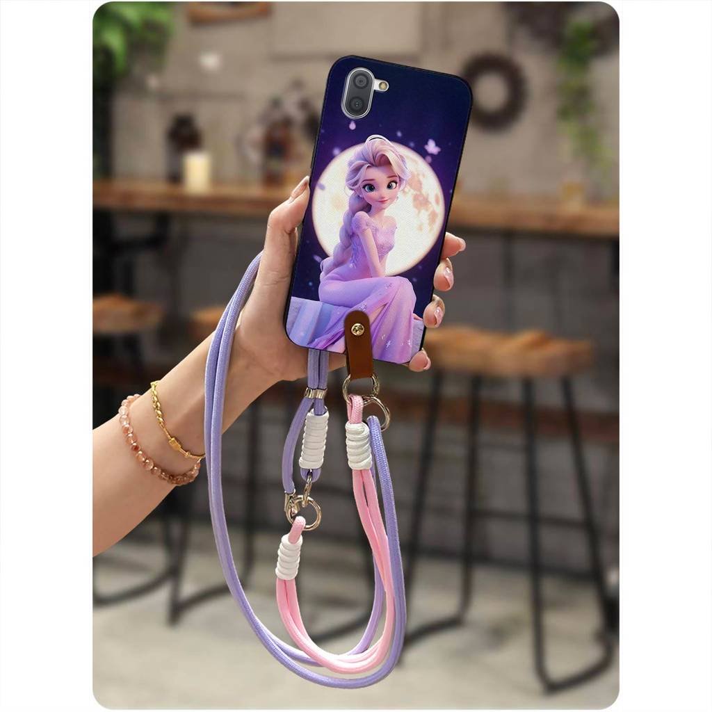 ทนทานเคสโทรศัพท์แนวทแยงสําหรับSharp Aquos R3/SHV44/SH-04Lกันน้ําสกปรกป้องกันสร้อยคอการ์ตูนGraffitiแฟ