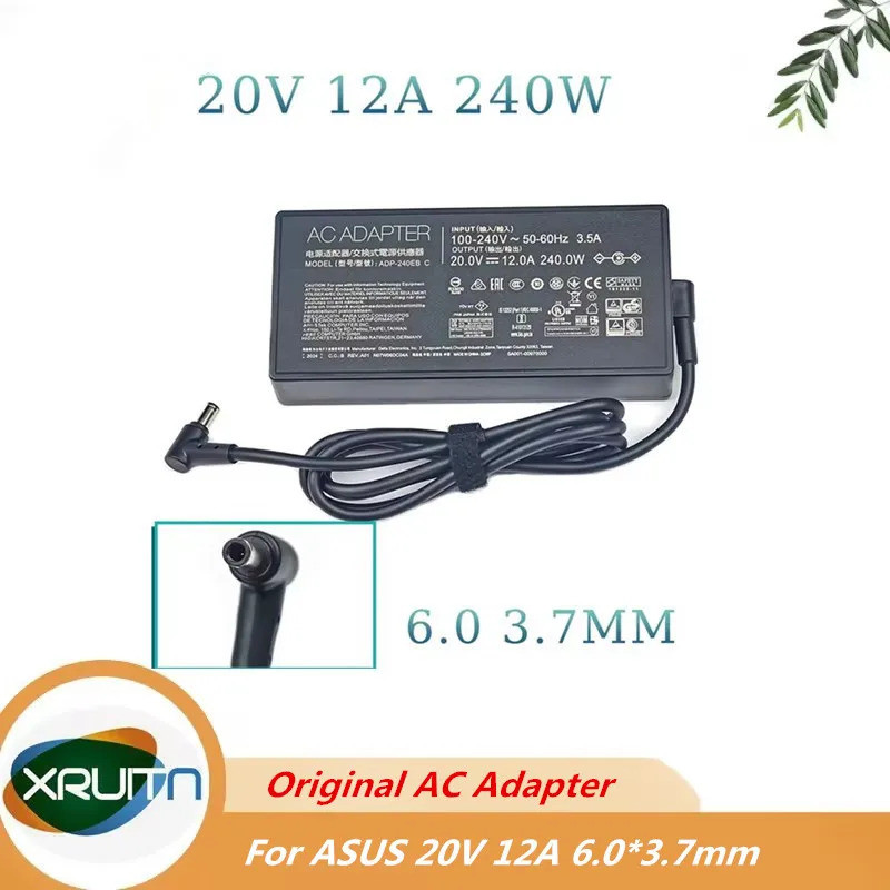 ของแท้ ADP-240EB B A20-240P1A 20V 12A 240W 6.0x3.7 มม.อะแดปเตอร์ AC สําหรับ Asus ROG Strix แผลเป็น 1