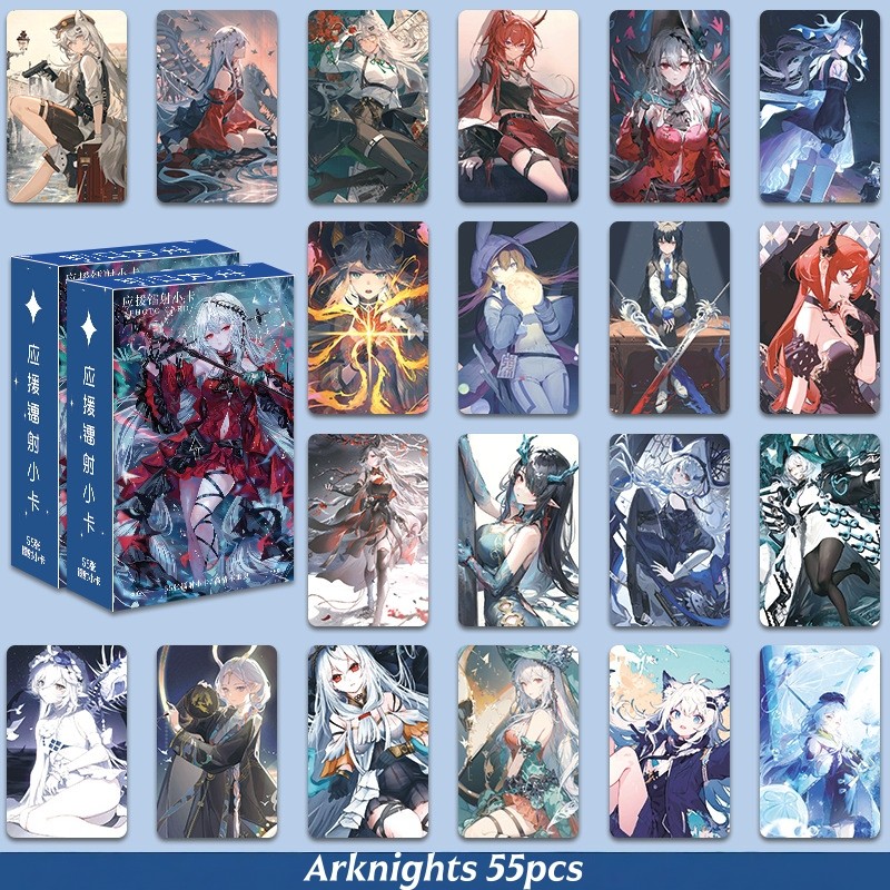 50-55pcs มังงะ Manhwa เกม Zenless Zone Zero เลเซอร์ Holographic การ์ด Lomo Arknights Tears of Themis