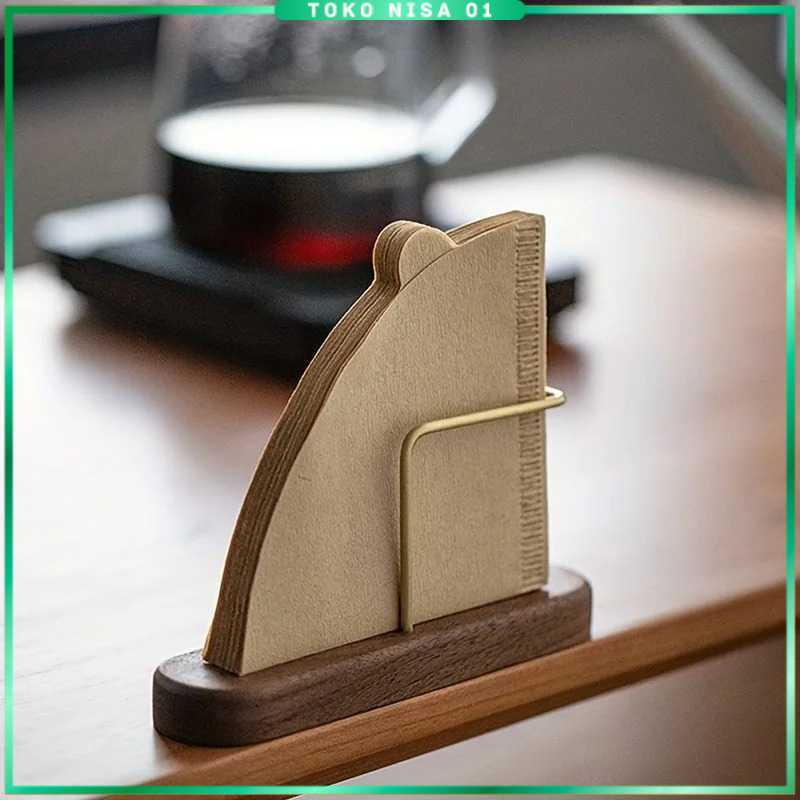 One Two Cups Coffee Filter Paper Holder Wood Filter Paper Holder - P-55