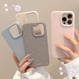 เคสไอโฟน16 สำหรับ IPhone 16E 11 17 15 13 12 14 16 Pro Max 14 Pro 14 15 16 Plus ฮิต เคส ซิลิโคอนเหลว ลายจุดเล็กสีหลายสี