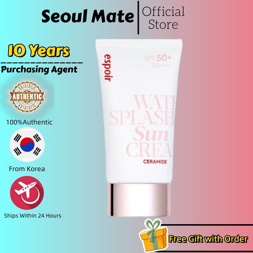 [ESPOIR] Water Splash Sun Cream SPF50+ PA++++ 60ml#Tone-ขึ้น ความกระจ่างใสด้านใน