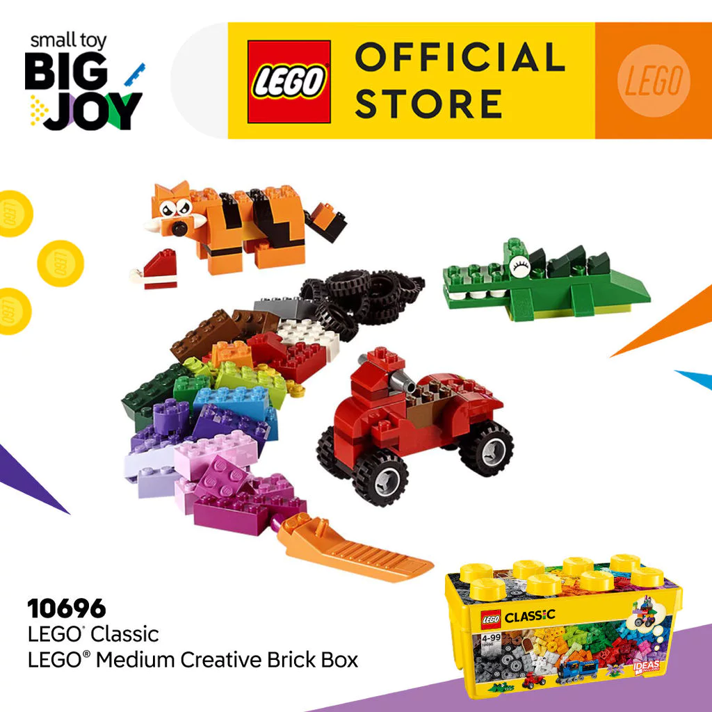 LEGO Classic 10696 Medium Creative Brick Box (484pcs.), Building Blocks, Kids Toy