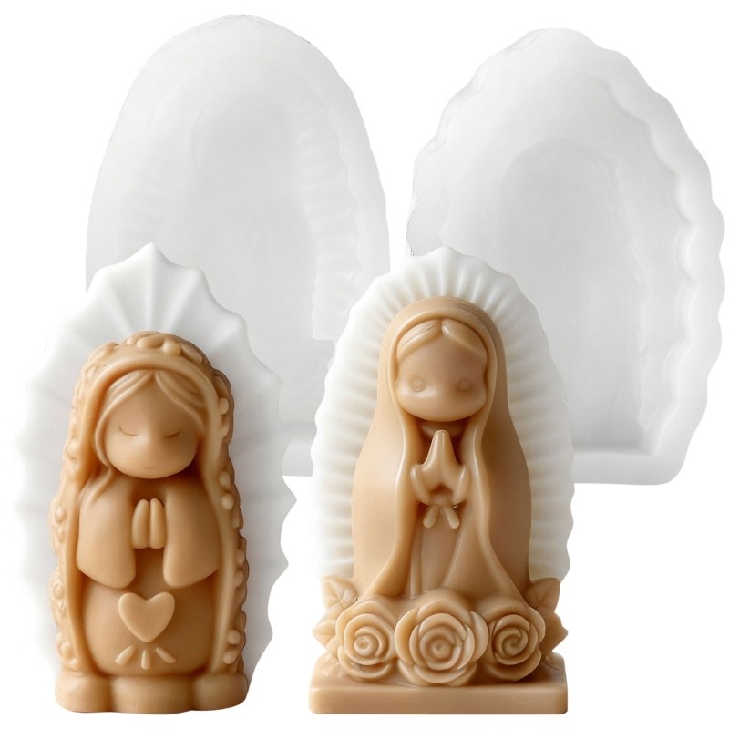GROUP Silicone Mould Featuring Praying Girl สําหรับงานฝีมือสบู่