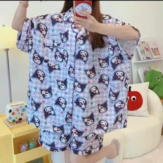 H-PJs ชุดนอนผู้หญิงผ้าไหมอิตาลี่เเฟชั่นใหม่ลายการ์ตูน น่ารัก มีหลายหลากให้ได้เลือกใส่ บิ๊กไซส์ อก52 สินค้าพร้อมจัดส่ง