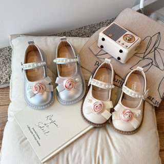 รองเท้าหนังสำหรับเด็กและเยาวชน สไตล์เจ้าหญิง ออกแบบเหมือนรอง…