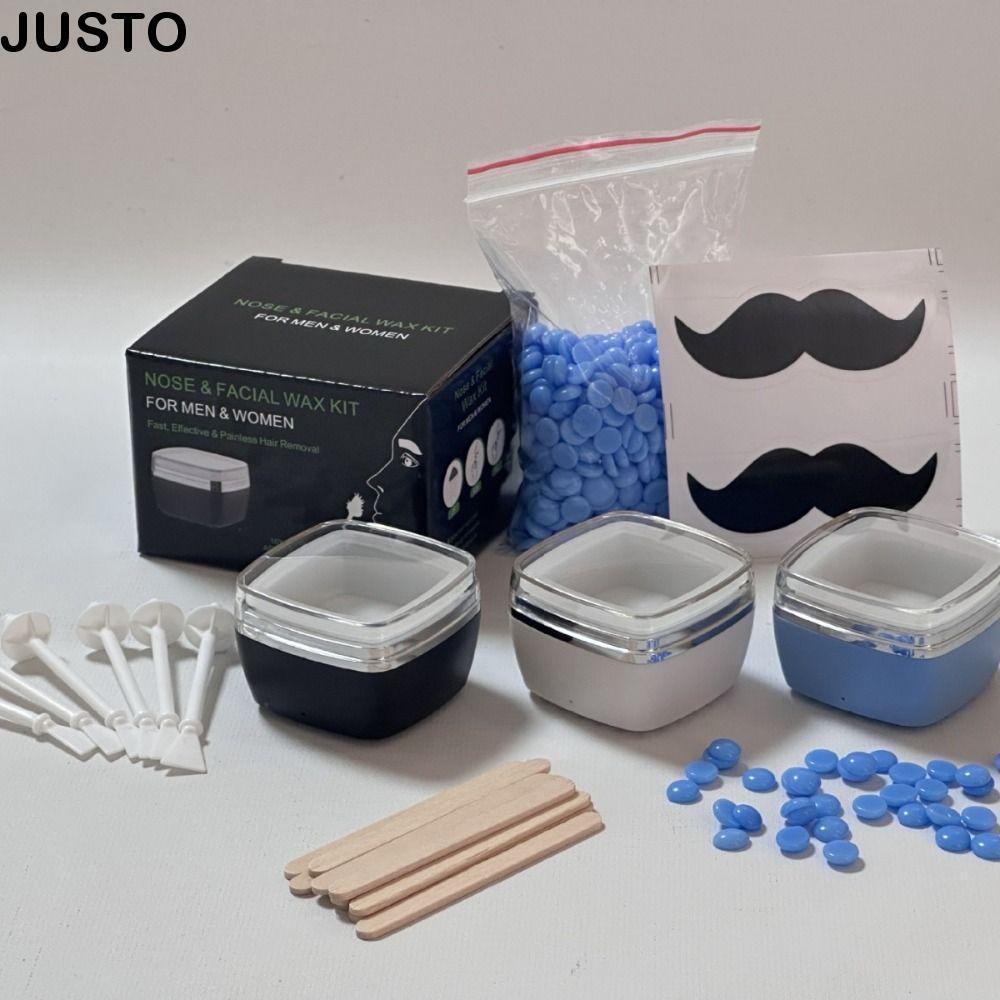 JUSTO Mini Wax Warmer, Hair Removal Nose Wax Kit USB Wax Heater|เครื่องทําความร้อนถั่วแว็กซ์กําจัดขน
