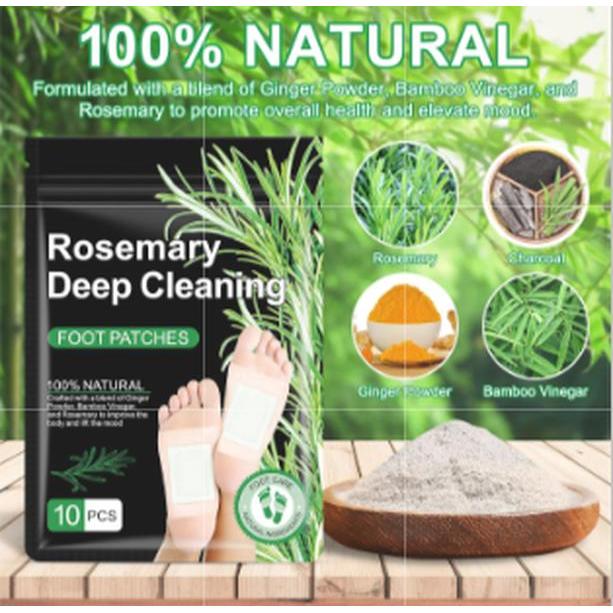 Rosemary DeepCleaningFootPatches-GingerBambolFortressRelief&Better-100%withGingerPowderBambooVinegar