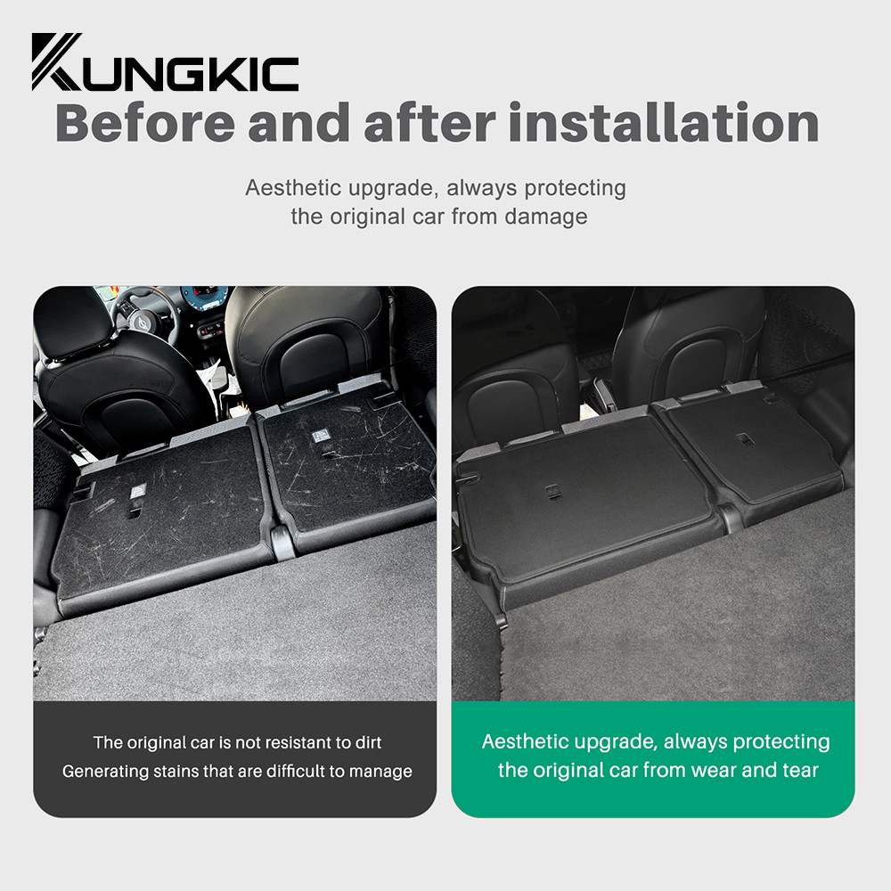 สําหรับ MINI J01 2024 2025 cooper E cooper SE ที่นั่งด้านหลัง Kick Pads การปรับเปลี่ยนอุปกรณ์เสริมในรถยนต์ ราคา ถูกที่สุด ดีลบีเคเค แกลเลอรีภาพที่ 3