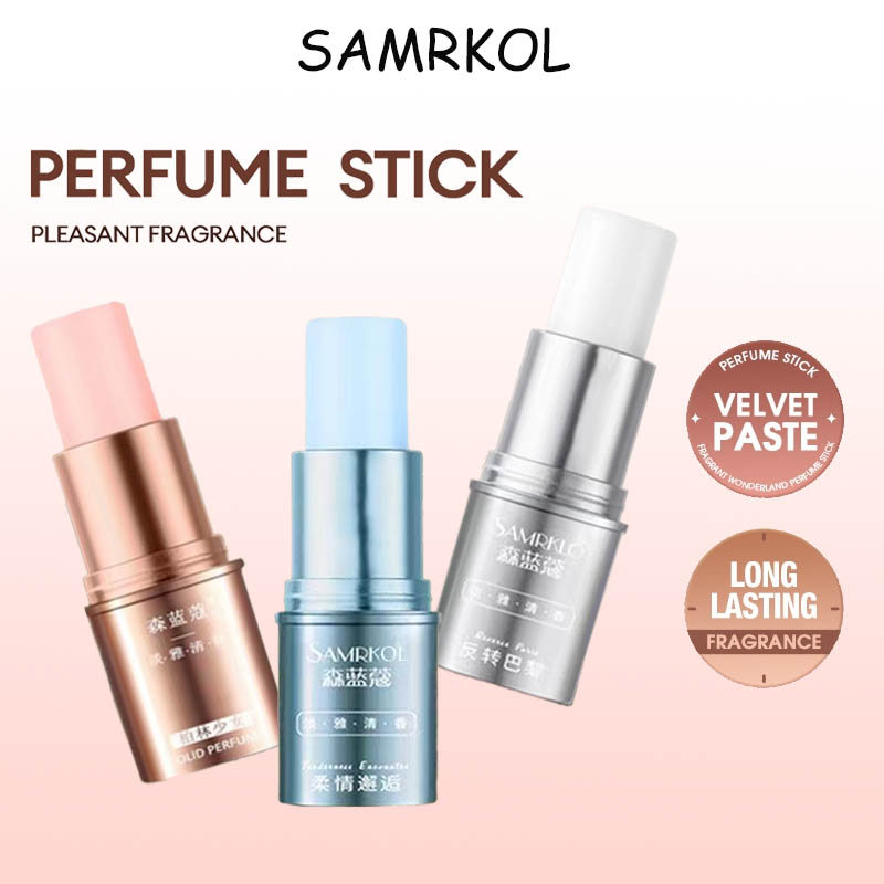 SAMRKOL Perfume Stick Long Lasting Compact Balm Solid Perfume Body Balm Natural Lasting Fragrance Po