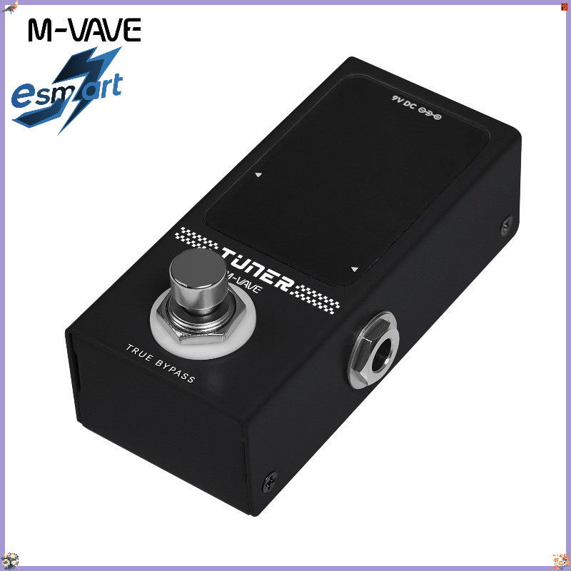 M-vave Tuner Pedal Mini ขนาดกีตาร์ Effector Chromatic Tuner จอแสดงผล LED ขนาดเล็กเครื่องดนตรีชิ้นส่วน