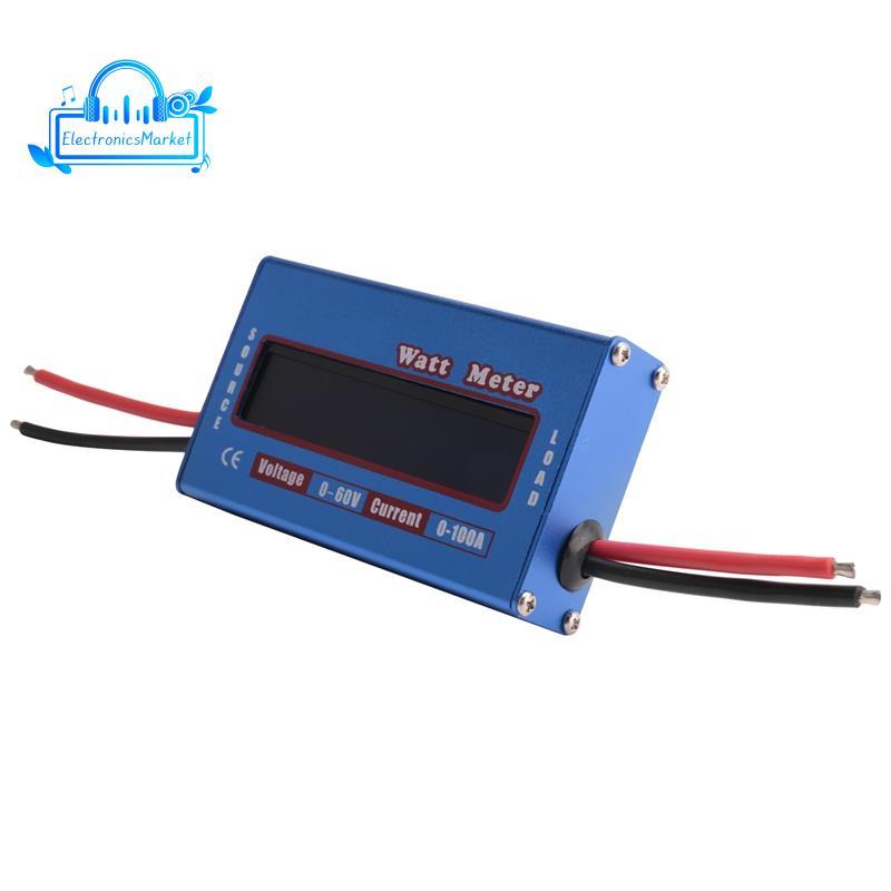 [Promete E]Digital Wattmeter Watt Meter Power Meter DC 60V 100A Balance Voltage Battery Checker