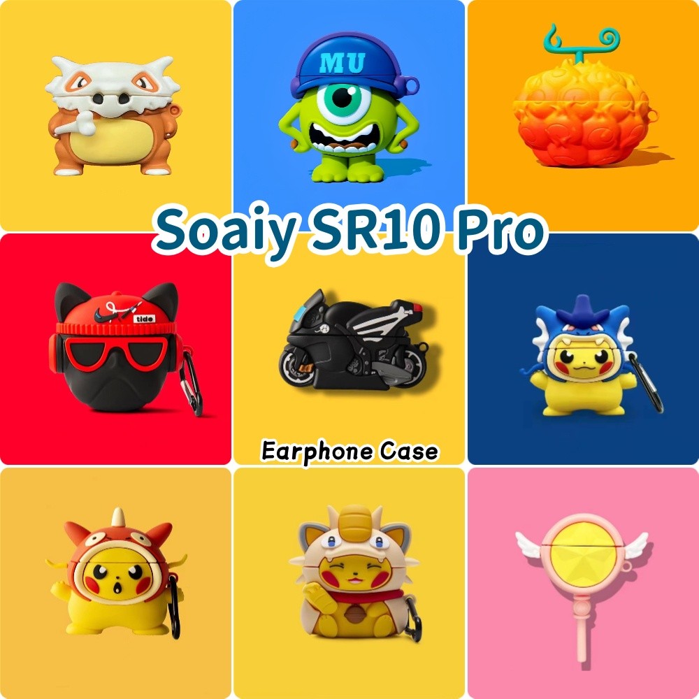 Trend FrontFor Soaiy SR10 Pro Casing Case Soft Silicone Headphone Case Trend Cartoon NO.3
