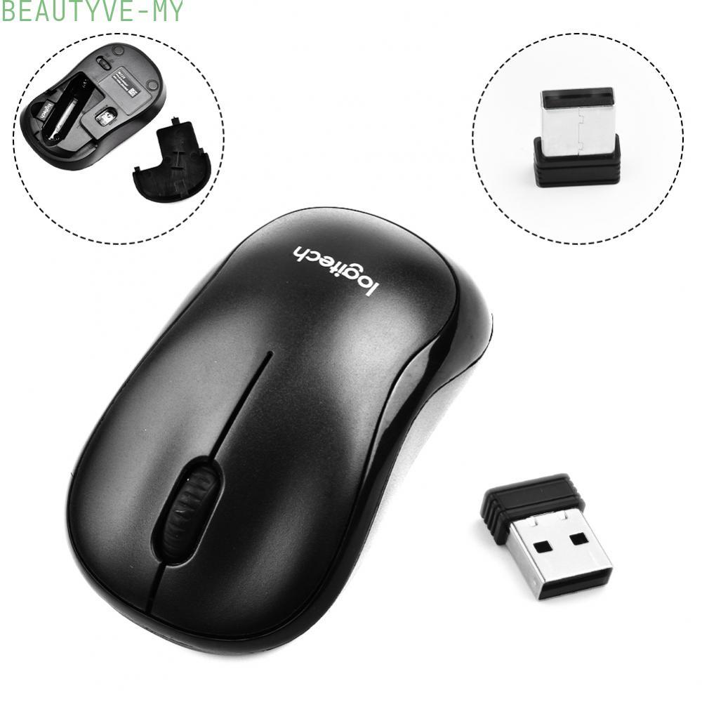 Logitech M220 Silent Wireless Nano Receiver Mouse สีดํา Comfy Contoured Shape