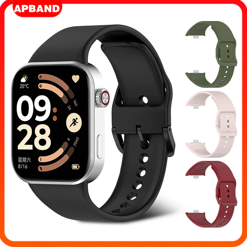 สายนาฬิกาซิลิโคนกีฬา ยางรัดดั้งเดิม ซิปสีเดียวกัน for Smartwatch Redmi Watch 6 5 4 /Xiaomi Mi Band 10 9 8 Pro