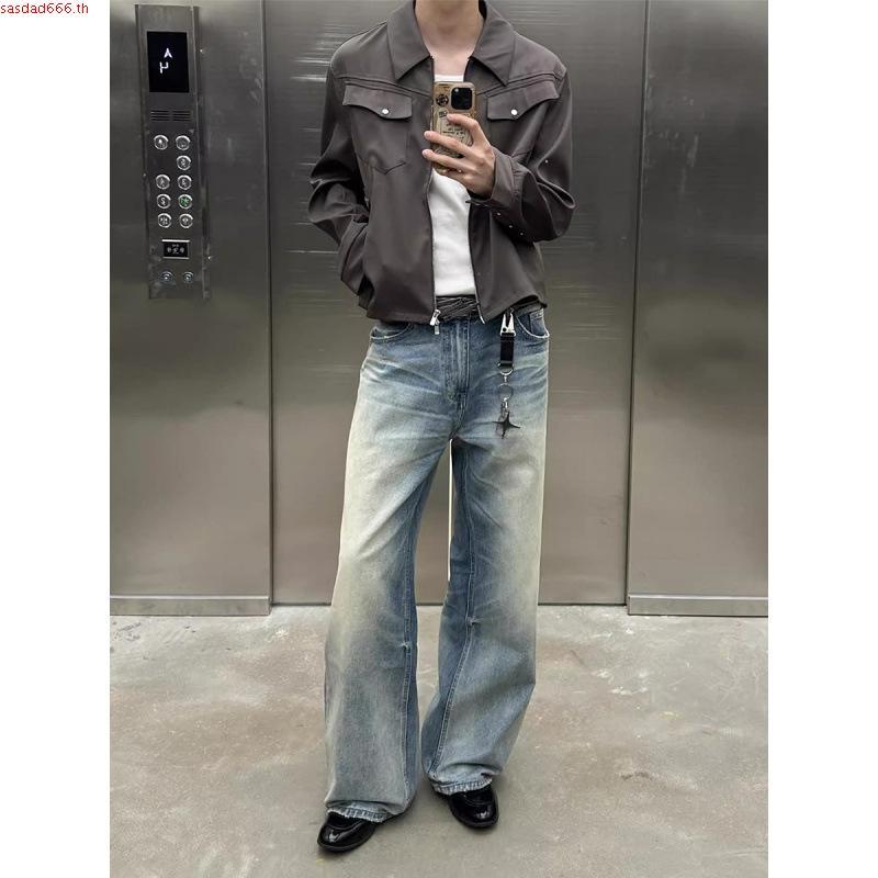 [พร้อมส่ง] Spenzer.street | SP Blue fade jean 🖤 กางเกงทรงกระบอก เสื้อผ้าสตรีท เนื้อผ้าดี คุณภาพแน่น 
