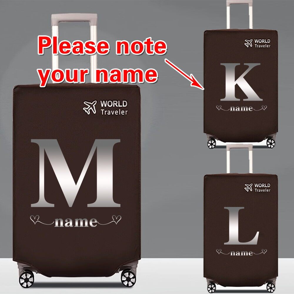 ชื่อปรับแต่ง/พิมพ์โลโก้ ผ้าคลุมกระเป๋าเดินทาง Luggage Cover 20~24นิ้ว ทนต่อการสึก ผ้าไม่มีด้ายหนาพิเศษ