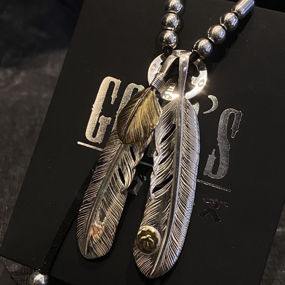 สร้อยคอมากกว้าง DIY จากเงินสเตอร์ลิง GOROS s925 และ.Seiko Suede Feather