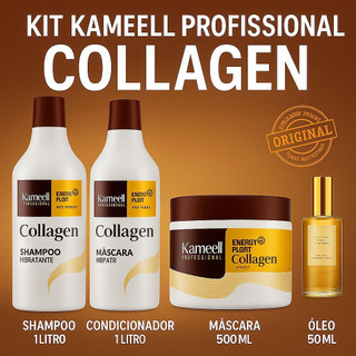 Shampoo Condicionador Purificador 1L Máscara Hidratação 500g Óleo Reparador 50ml A