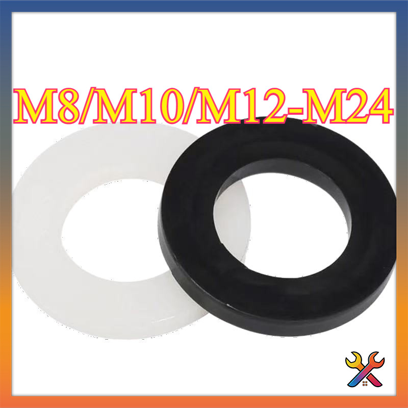 แหวนรอง แหวนรองแบน ดำ
ขาว ไนลอน M8/M10/M12-M24 YCD(-Y)