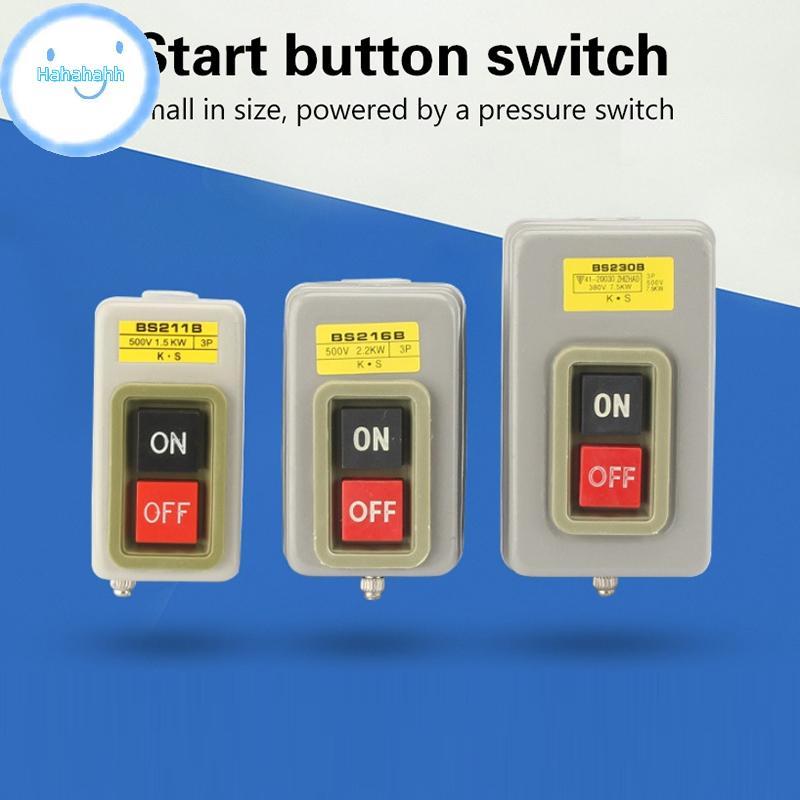 Haha ปุ่มสตาร์ท AC380V สามเฟส BS211B BS216B BS230B มอเตอร์ควบคุม Start Stop TH